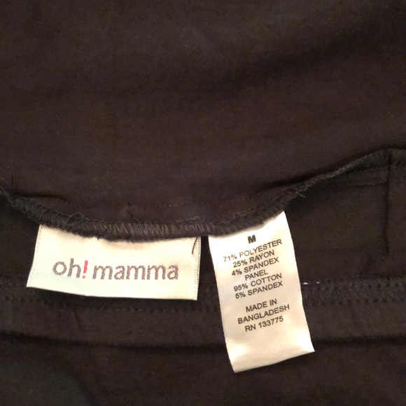 Oh! Mamma Maternity Dress Pants Size M, 8” Waistband, Stylish Dark Grey/Black - Picture 7 of 8